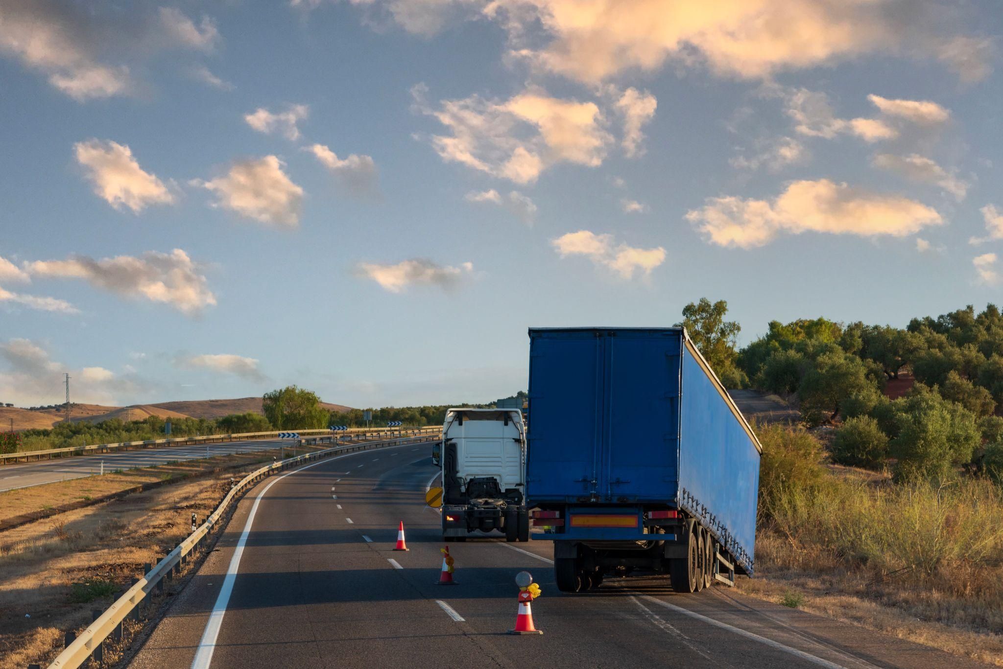 Truck Accident on the highway