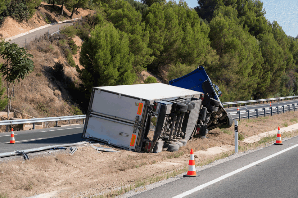 Semi-Truck Rollover