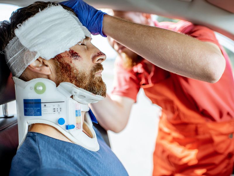 employee line icon with briefcase